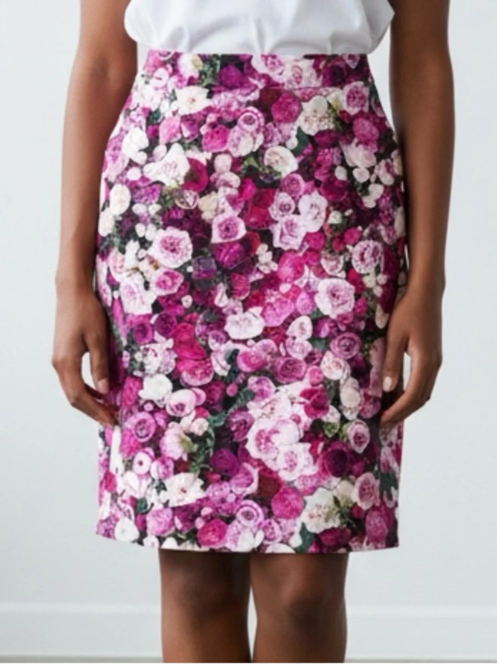 kate spade Pink Floral Pencil Skirt Size 2 “New York Rose”